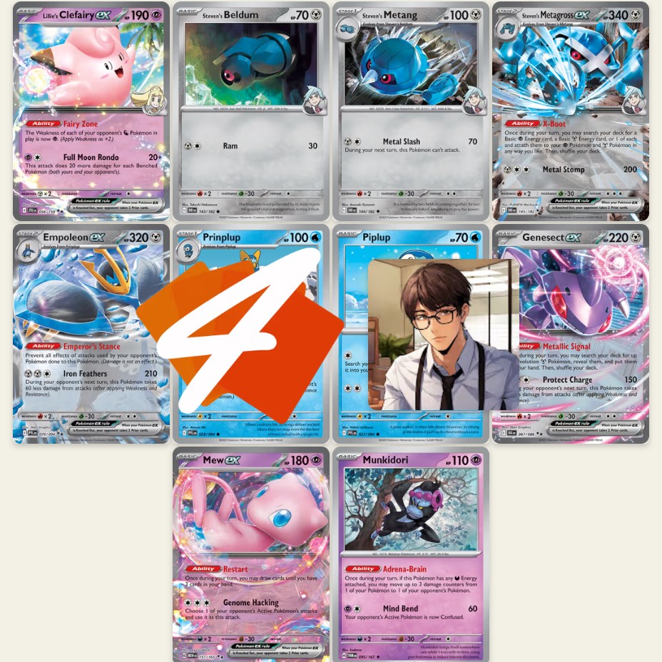 [PTCG Live] New Metal Deck! Phantasmal Flame! Mega Evolution! Empoleon/Metagross Decklist + Gameplay